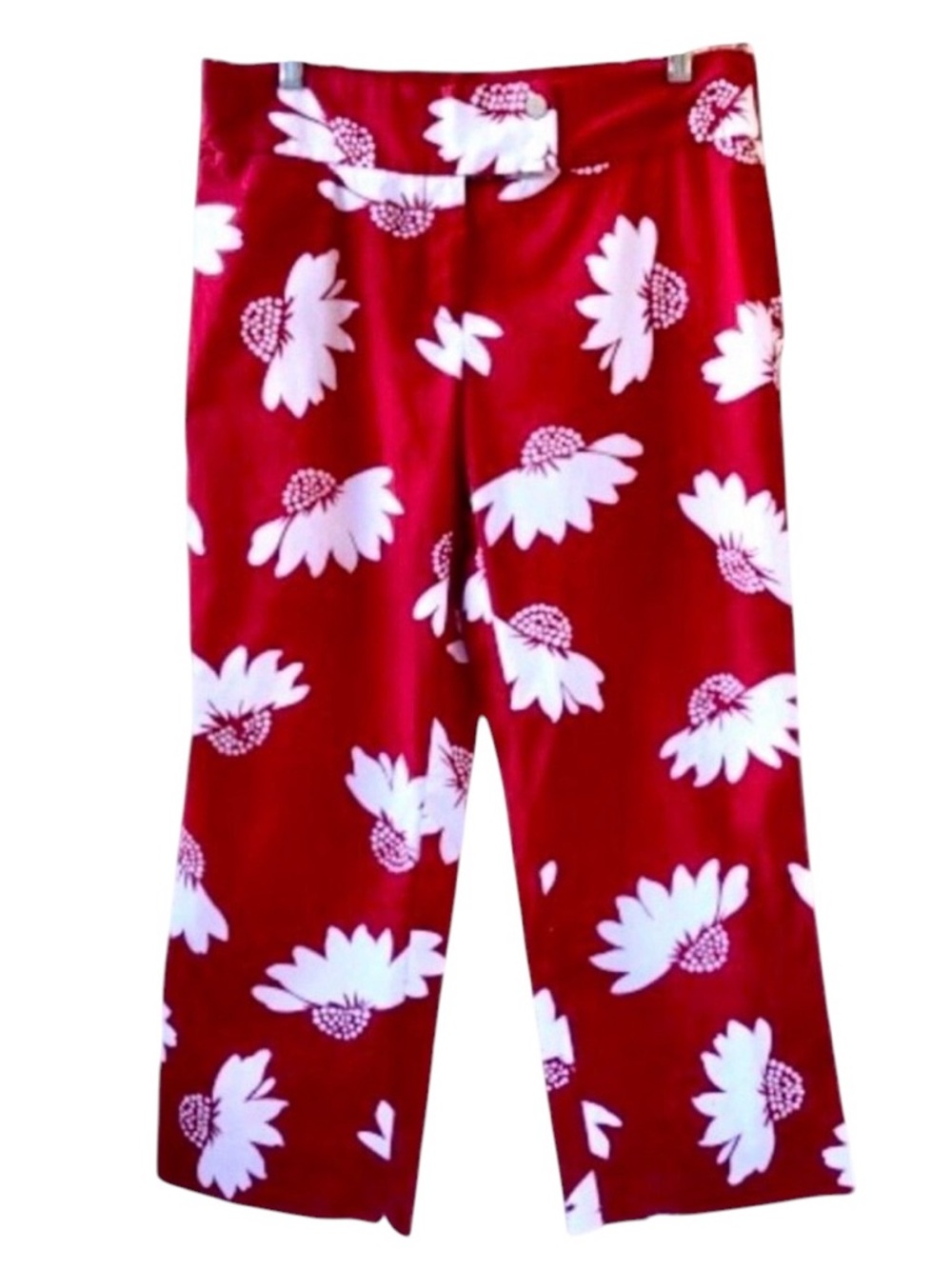 Tommy Hilfiger Crop Pants Cotton Floral Vintage 90's womens size 8